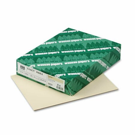 WAUSAU PAPERS Wausau Paper  Colored Card Stock- 110lb- Ivory- Letter- 250 Sheets/Pack WA34155